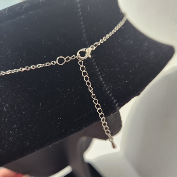 Turquoise Silver Heart Necklace - Picture 9 of 9